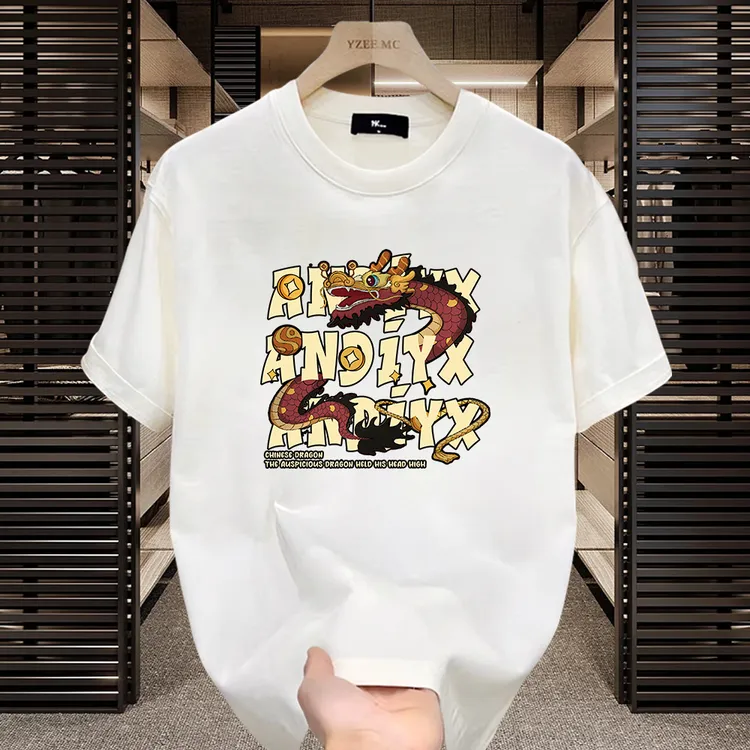 美式痞帅重磅纯棉短袖T恤青年男女款夏季ins潮牌街头宽松圆领上衣