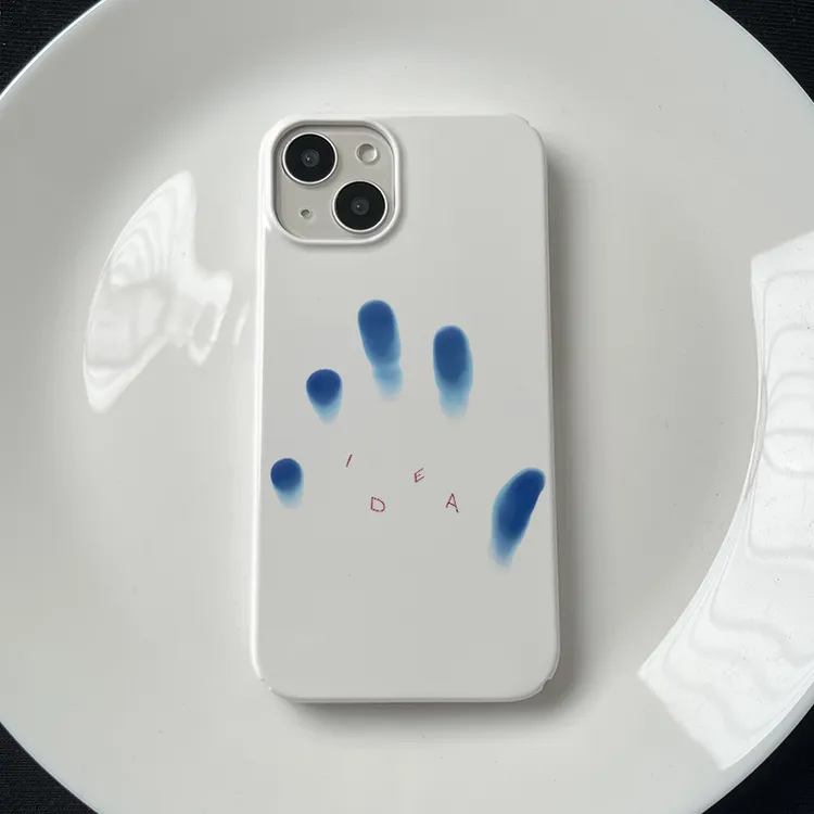 适用苹果15手机壳iPhone14promax保护套12/13/11个性简约手指印