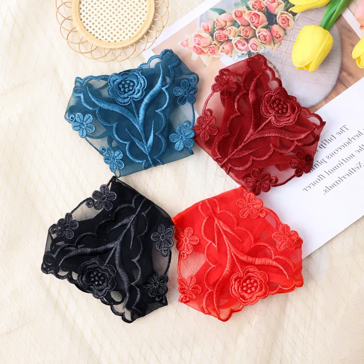 法式红色大码刺绣蕾丝内裤薄款镂空女士内裤纯欲性感内裤女三角裤