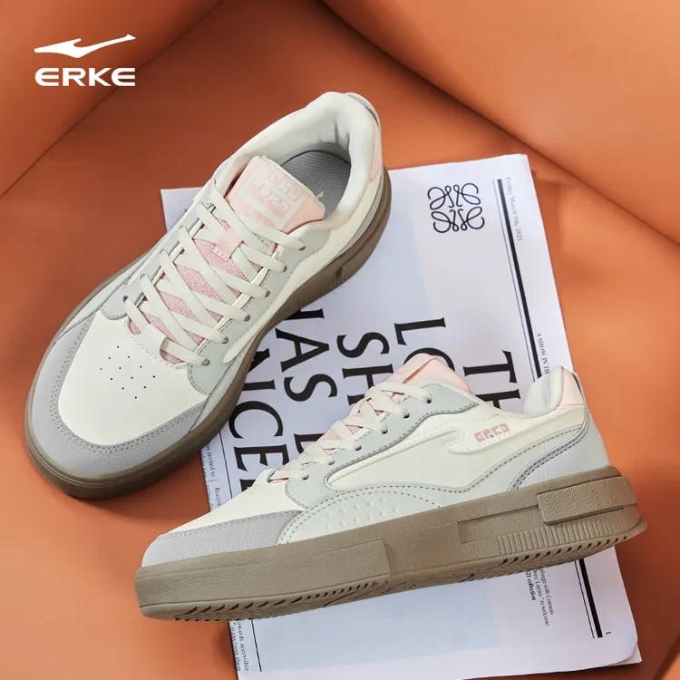 惊鸿|鸿星尔克女款鞋情侣秋季低帮板鞋时尚潮鞋休闲复古百搭潮流