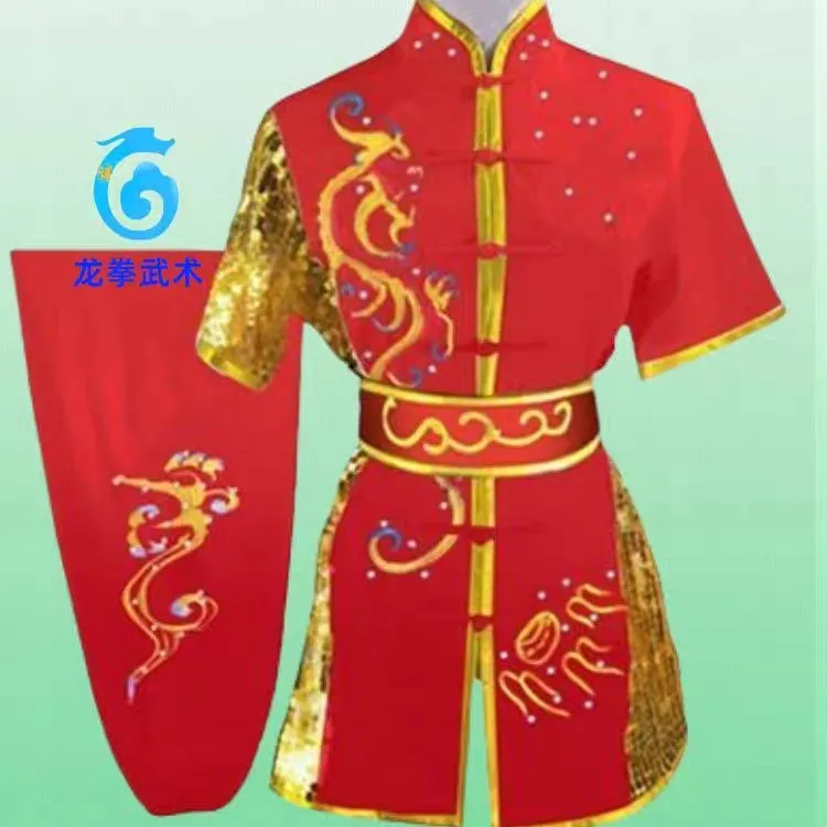 龙拳刺绣女款武术服长拳服学生考级表演比赛练功服南拳演出服艺考
