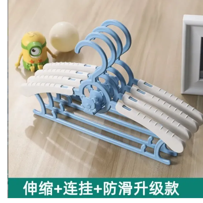 【粉丝福利】伸缩衣架5个家用衣架防滑可叠挂多功能儿童内衣晒衣