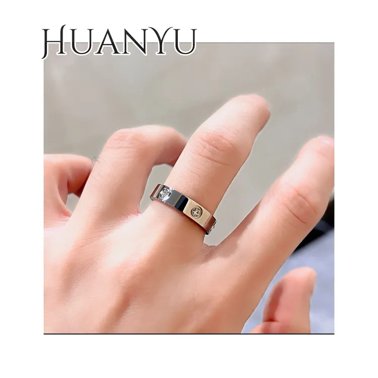 【HUANYU】银色升级版情侣同款戒指轻奢戒经典尾戒
