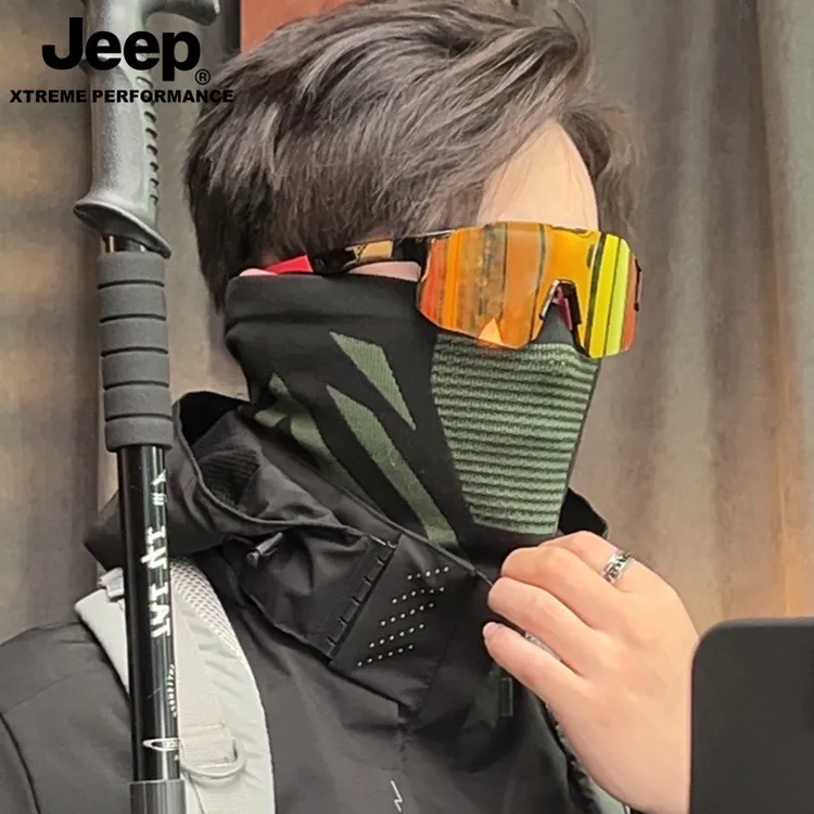 JEEP/吉普冬季骑行面罩男士防风保暖围脖女冬季防寒护颈脖套围巾