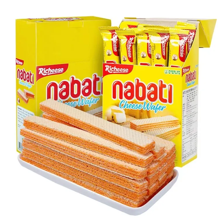 【2盒起】丽芝士威化饼干大包装200g纳宝帝芝士夹心女生印尼口味女