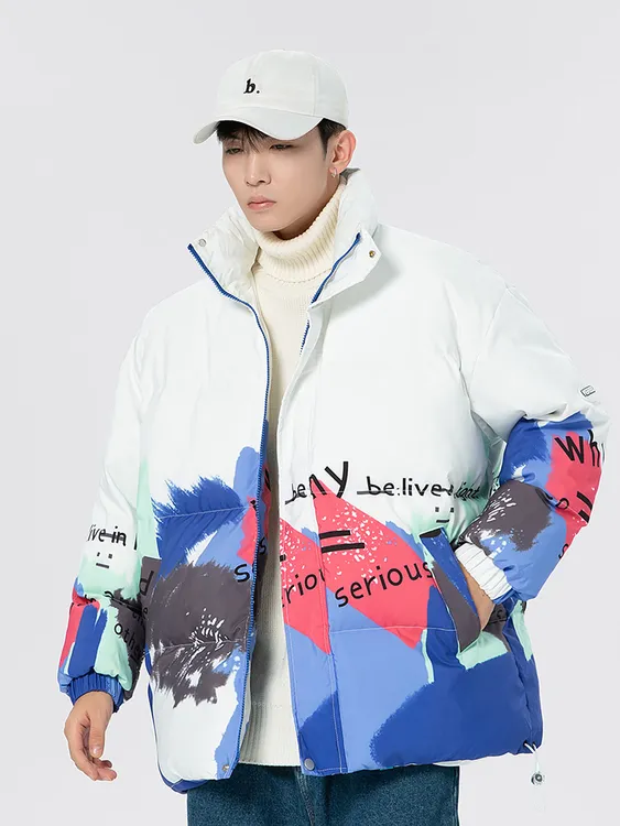 秋冬季新款棉服情侣款潮牌百搭加时尚厚保暖立领宽松运动冬季棉衣