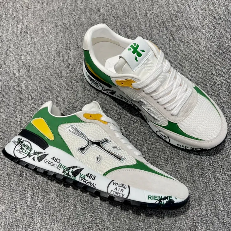 新品欧货高档斯丹sidan低帮品牌男鞋2025新款百搭潮牌米字鞋休闲