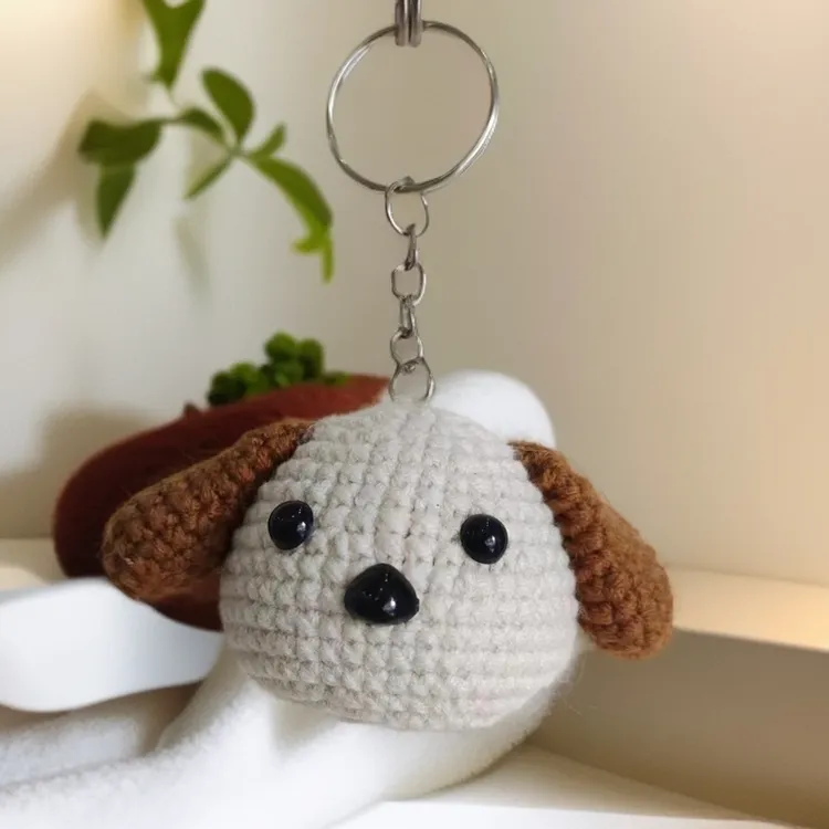 无指妈妈成品手工diy编织毛线小狗狗永生玩偶书包钥匙扣生日礼物