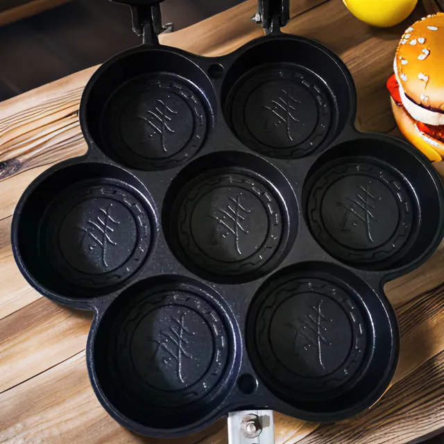 新款家用圆形7饼福寿糕玉米粑蛋肉堡模具送配方教程雪米糕加厚