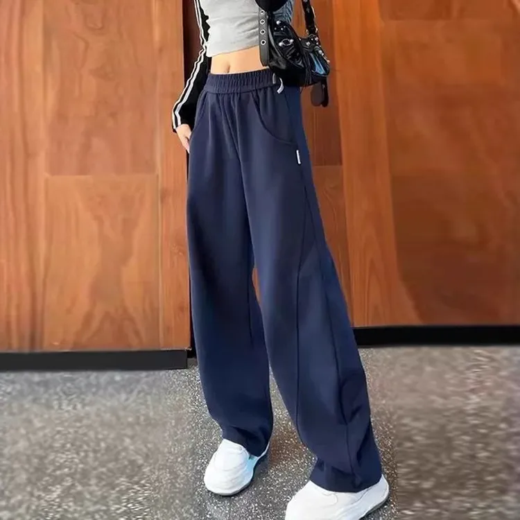 欧货爆款香蕉裤女2025春秋新款高腰阔腿镰刀裤运动裤宽松休闲卫裤