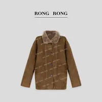 溶溶S【邮寄日落】RONGRONG 翻领100绵羊毛绒内里极简风外套MYFY939