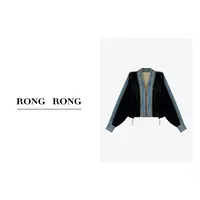 溶溶【墨蓝轻歌】RONGRONG时尚撞色拼接休闲风牛仔短外套C-I205297