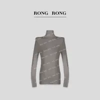 溶溶【黑天鹅】RONGRONG 100绵羊毛高领无缝一体打底羊毛衫JC8168
