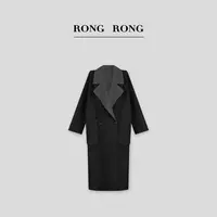 溶溶【彰显调性】RONGRONG 绵羊毛羊绒桑蚕丝双面呢大衣24AM02L2276