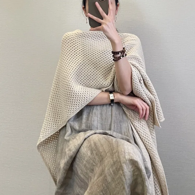 福利8002羊毛宽松女士皮甲保暖防晒镂空透气女装配饰优雅大码品质