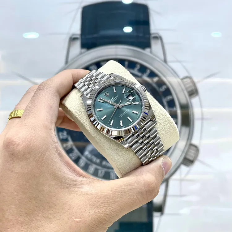 95新 Rolex/劳力士 M126334-0028 薄荷绿 保卡：23年2月16日 名表