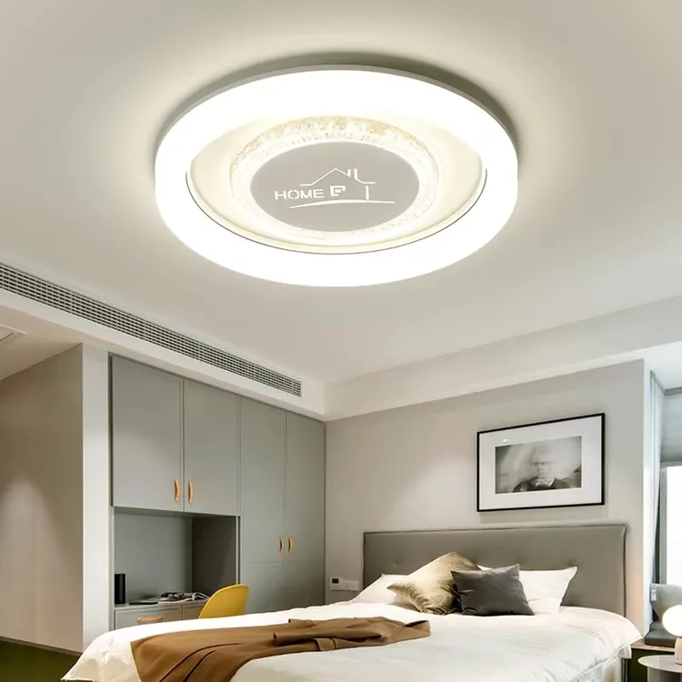 2023新款现代简约超亮卧室灯防蚊防潮led节能80W吸顶灯圆形房间