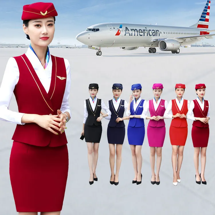  职业女马甲短款背心空姐制服马夹正装套装酒店工作服