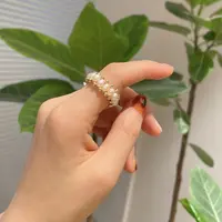 铁合金亚克力戒指 编织轻奢戒指           
