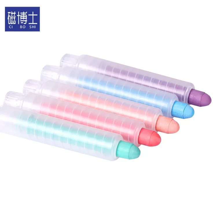 磁博士 12色无尘粉笔彩色粉笔水溶性粉笔儿童粉笔无尘水溶水性