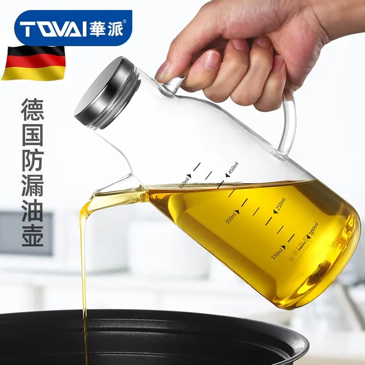 （餐桌玻璃油壶）大容量防漏油瓶调料瓶酱油瓶醋壶装油罐家用厨房