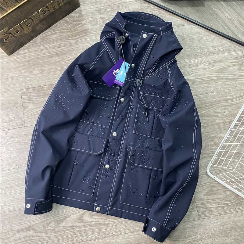 65/35 紫标！全天候防水防风户外机能工装登山夹克冲锋衣外套连帽
