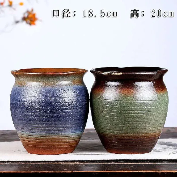 土陶多肉花盆大号粗陶老桩陶罐手工透气绿植法师盆栽家居装饰陶瓷