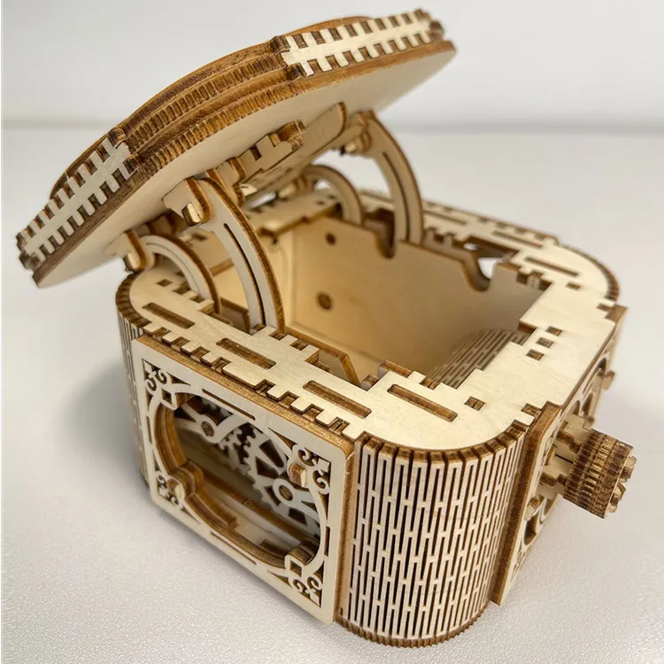 手工diy木制拼装机械宝盒礼物珍宝盒情侣表白惊喜