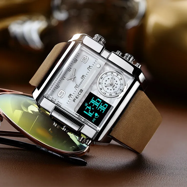 【旗舰店直营】飞克FK030多功能大表盘创意夜光防水运动男士手表