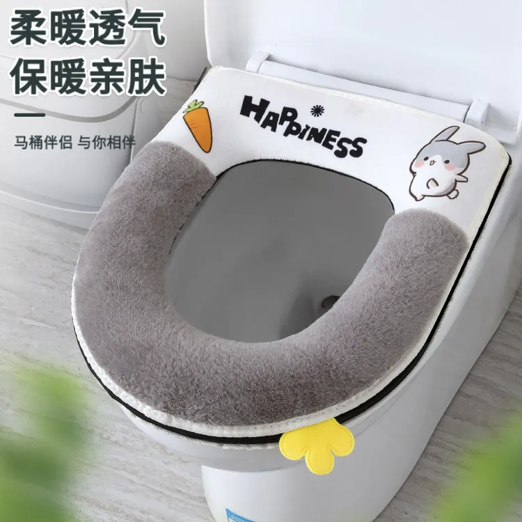 马桶坐垫坐便套家用四季通用冬季防水加绒加厚网红马桶垫可爱高端
