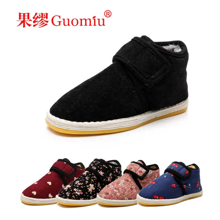 秋冬季老北京棉鞋女东北加厚加绒保暖舒适软底纯手工手工棉鞋