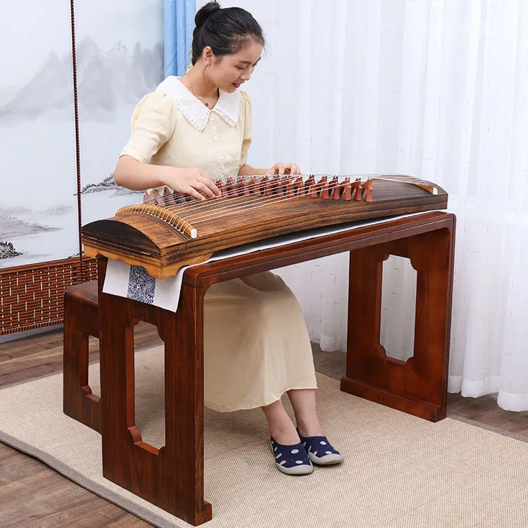 【菲菲家】古琴桌凳共鸣琴桌椅新中式禅意实木国学桌书法桌茶桌古
