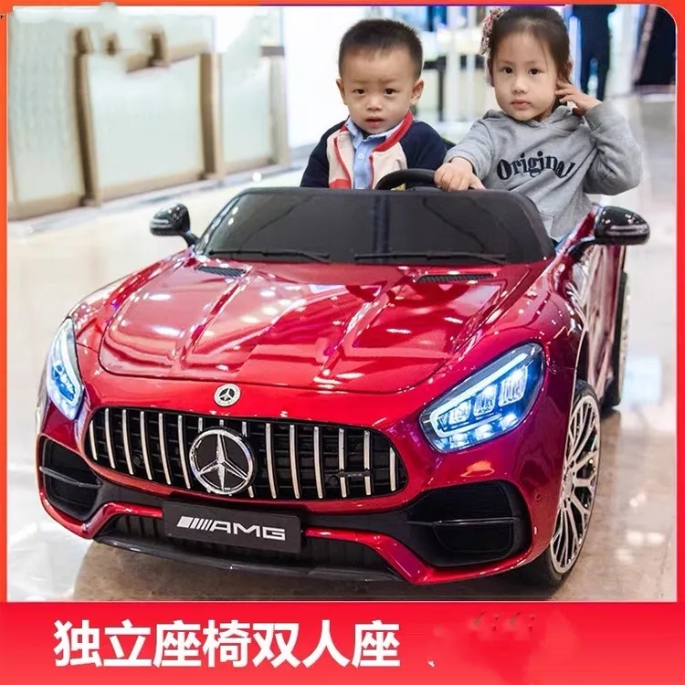 儿童电动汽车双座四轮遥控摇摆越野宝宝玩具车可坐双人婴儿小孩车
