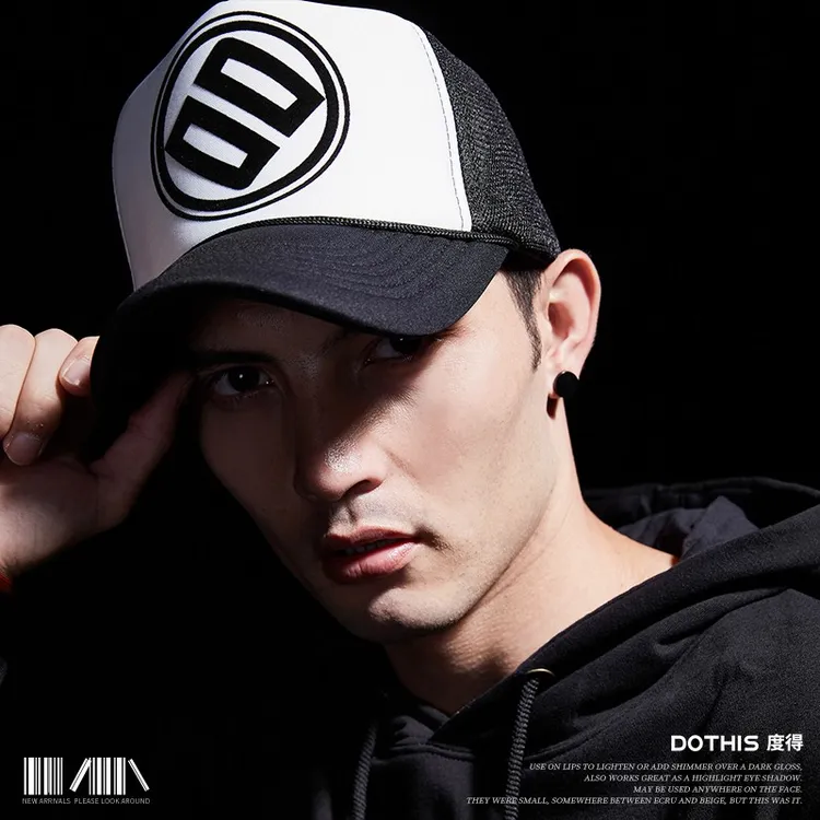 帽子男秋冬季韩版潮加大货车帽高顶网帽时尚大码大头围63cm棒球帽