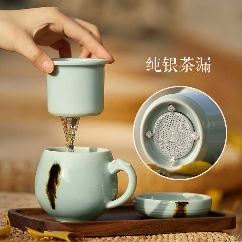 观复博物馆 马未都同款 嘟嘟杯 纯手工 银质茶漏 大师制作