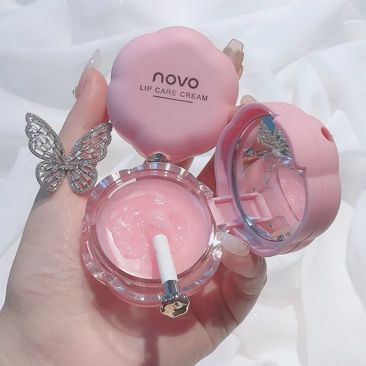 【带刷子】NOVO正品润唇膏唇膜秋冬季保湿护唇膏无色打底滋润保湿