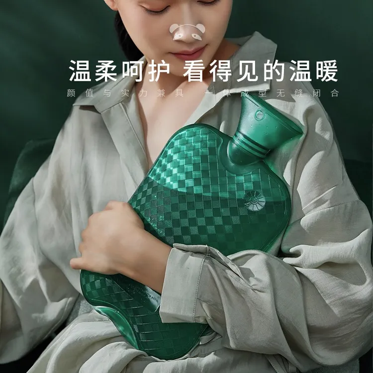 猫猫熊注水热水袋大号加厚无缝灌水暖水袋学生女敷肚子暖脚暖腰2L