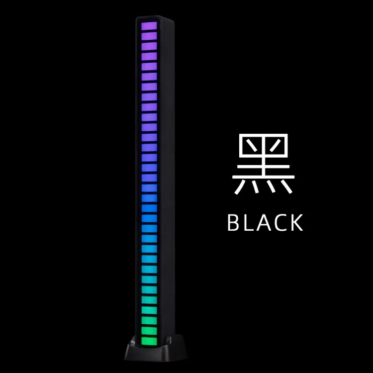 LED幻彩拾音灯。声控灯。车内氛围灯。派对装饰灯（内置电池）黑色功能