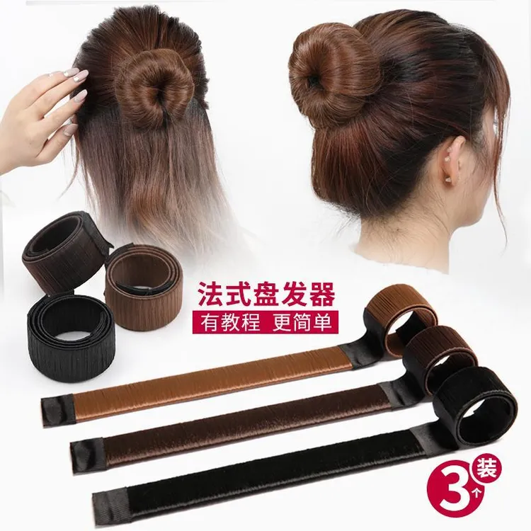 韩式卷丸子盘发器蓬松懒人简约花苞头扎头发儿童成人简单百搭法式