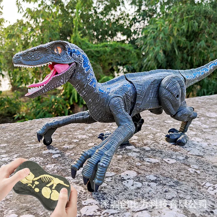 儿童遥控恐龙玩具【大号2.4G遥控会走路仿真恐龙】霸王龙喷雾发光