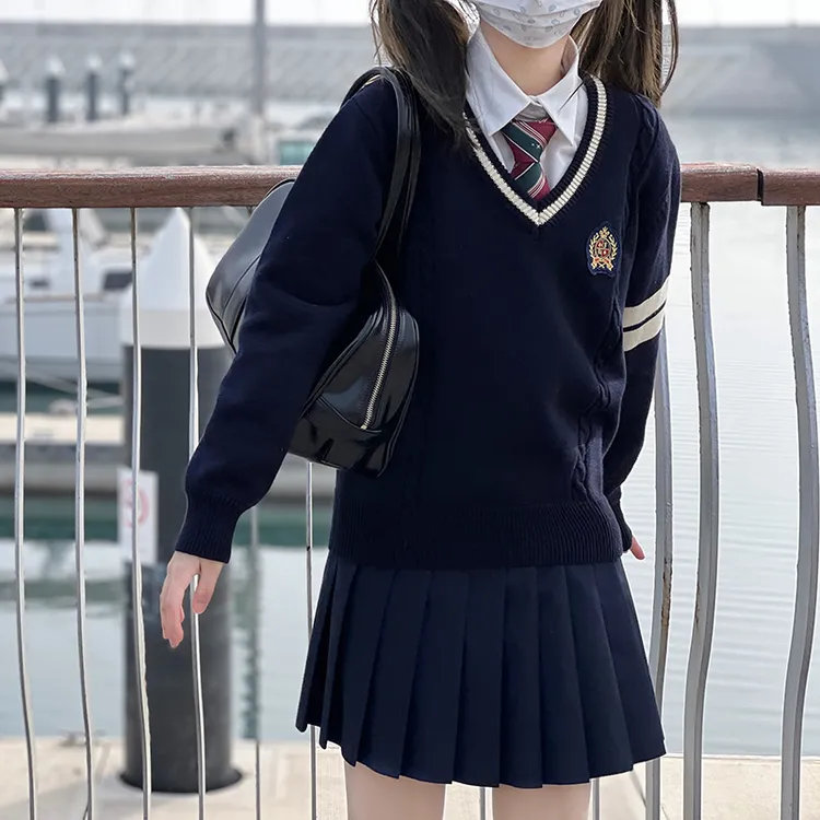 【清清】东京岁时记jk原创JK针织春秋季学生徽章毛衣女装洛德高校