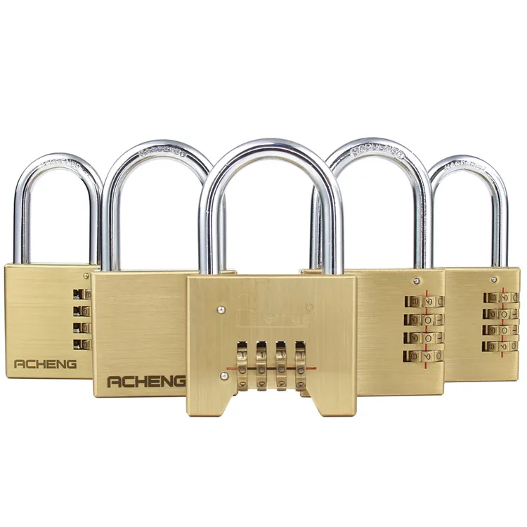 黄铜大号密码挂锁防水防锈防撬大门仓库锁纯铜密码锁头宿舍柜子锁