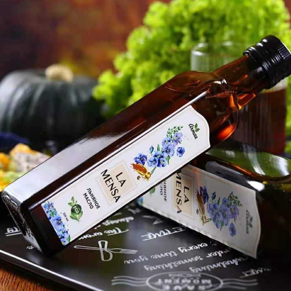 俄罗斯进口亚麻籽油拉盟莎牌冷榨亚麻籽油菜籽油宝宝辅食250ml