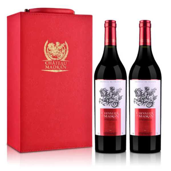 法国梦特骑士窖藏干红双支礼盒套装750ml*2