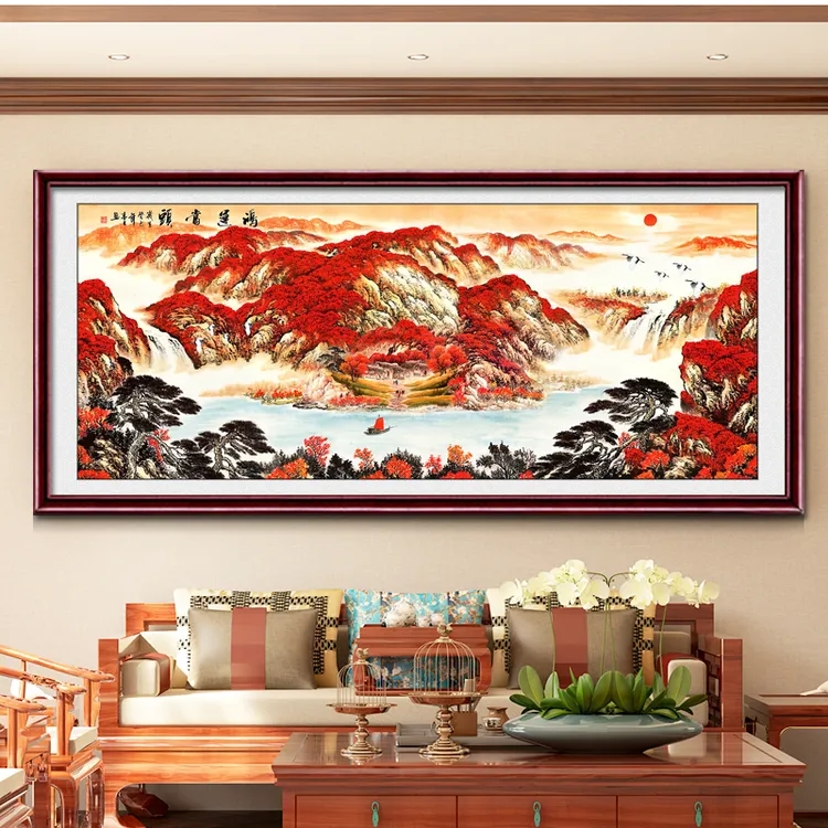 顺丰包邮国画山水客厅字画办公室挂画