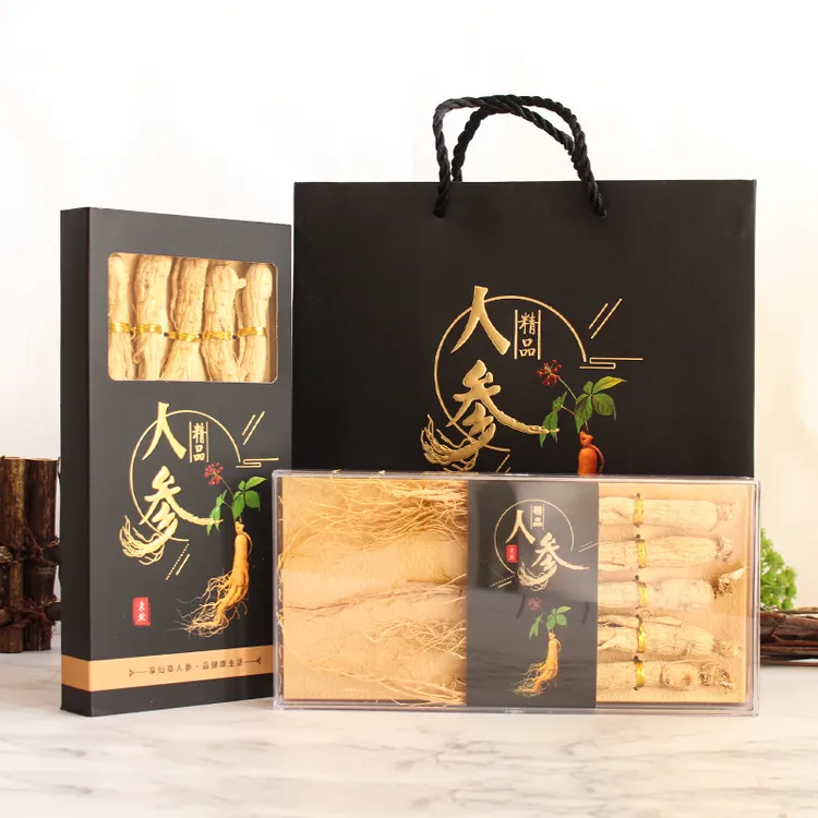 （2盒配礼袋一套）吉林长白山生晒长白山人参礼盒东北特产精品天然