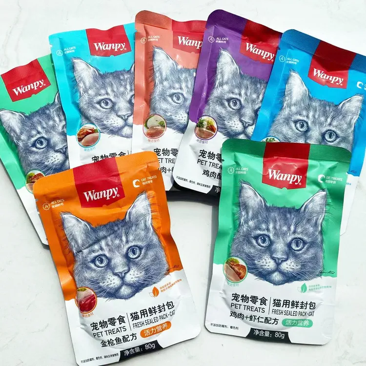 春节不打烊/wanpy/顽皮猫用鲜封包80g 宠物零食活力营养多口味