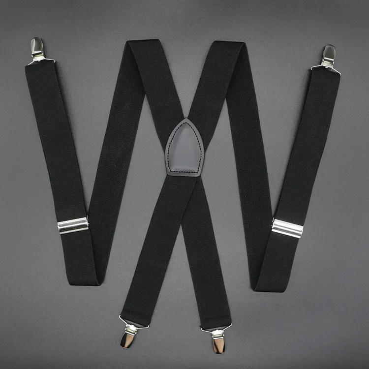 3.5背带夹西装西裤背带男式夹吊带成人裤子吊裤带防滑专用背带