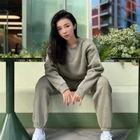 【休闲运动套装】MAYA’SCOMFORTZONE灰色卫衣长裤加厚套装男女同款