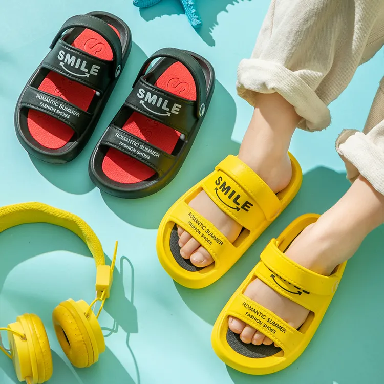 儿童凉鞋橡塑儿童凉鞋夏季凉拖鞋双色底EVA橡塑防滑沙滩儿童凉鞋